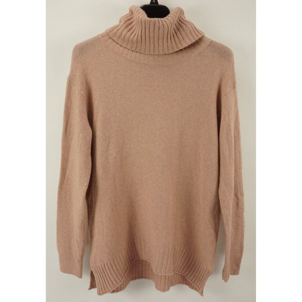 New BP Cozy Knit Longline Turtleneck‎ Sweater Women's Medium Pink Pullover Slit